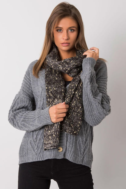 Shawl AT - Stylish Black Metallic Thread Scarf