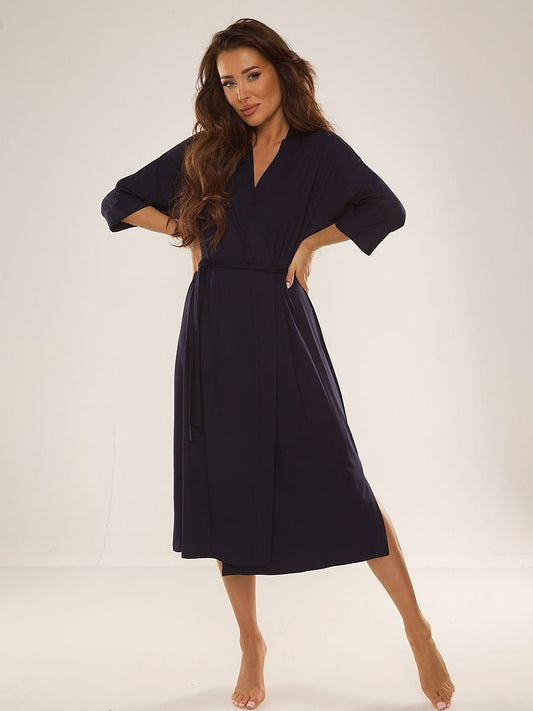 Comfortable Viscose Bathrobe with Stylish Waist Binding