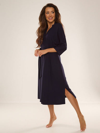 Comfortable Viscose Bathrobe with Stylish Waist Binding