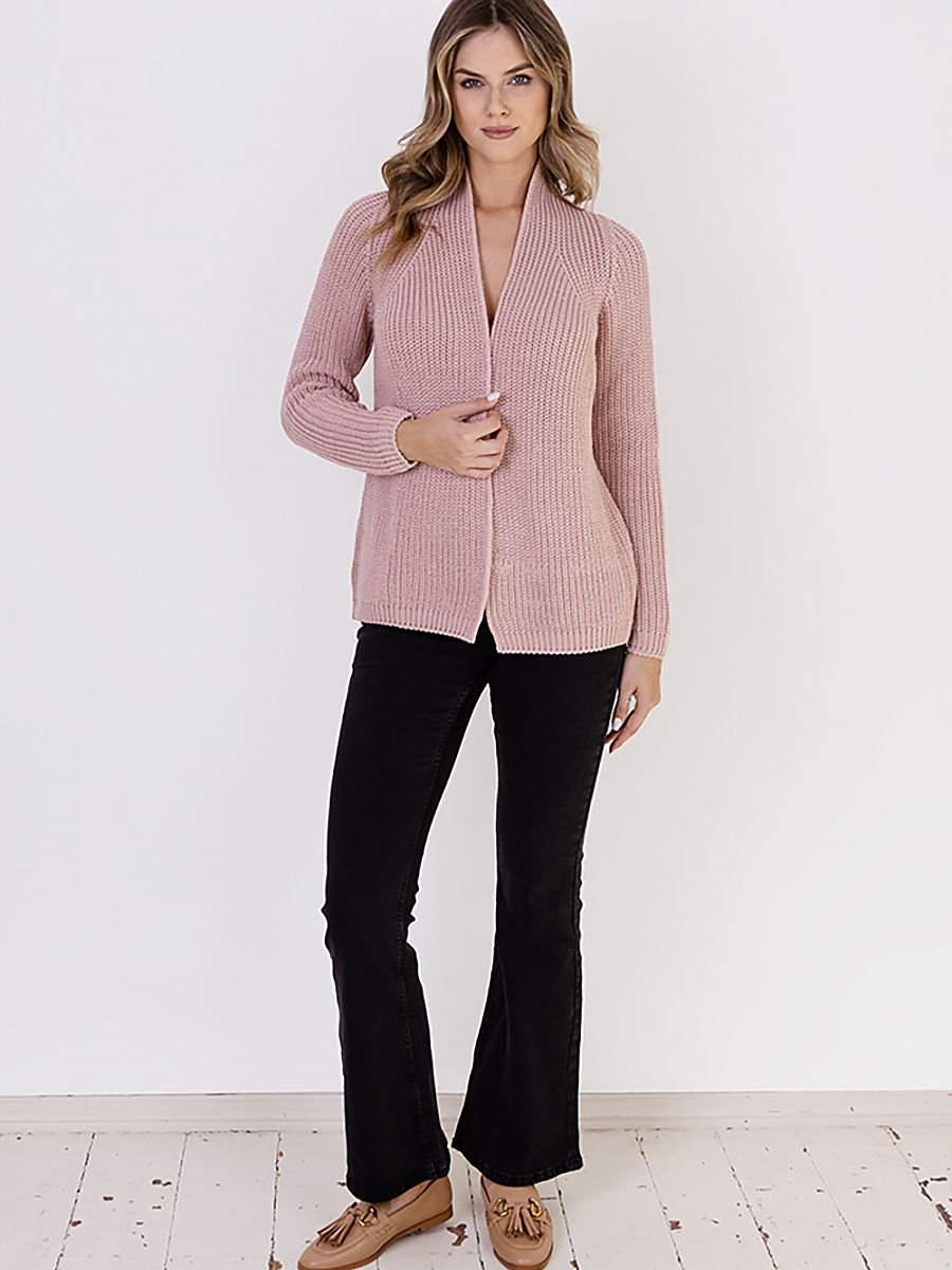 MKM Cardigan - Ribbed Roll Neck Jumper