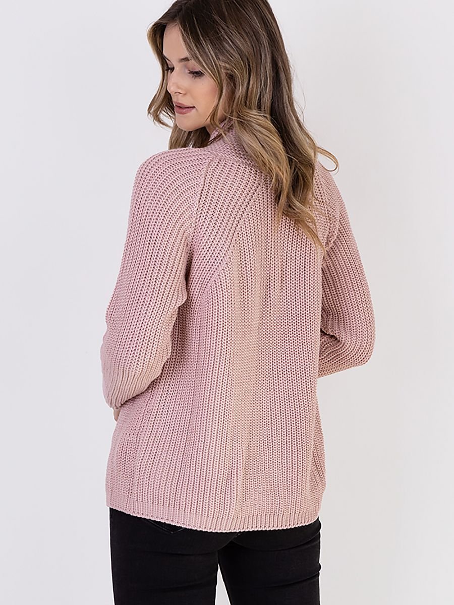 MKM Cardigan - Ribbed Roll Neck Jumper