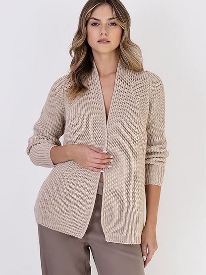 Cardigan MKM - Ribbed Jumper with Stand-Up Collar