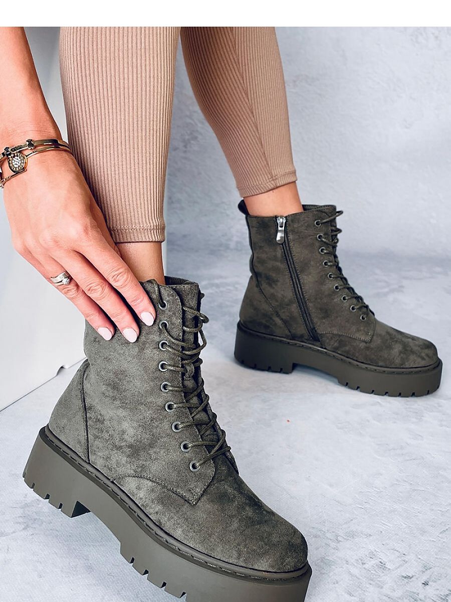 Inello Suede Lace-Up Platform Boots