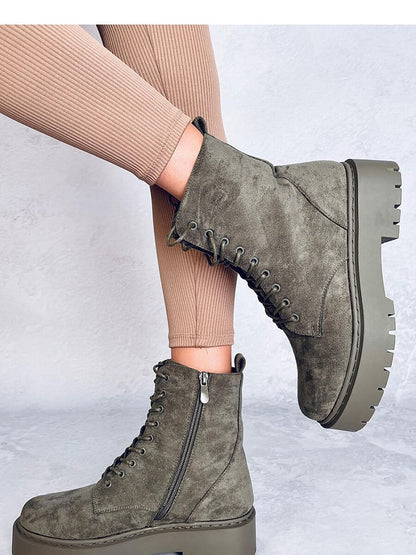 Inello Suede Lace-Up Platform Boots