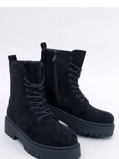 Inello Suede Lace-Up Platform Boots with Fur Lining