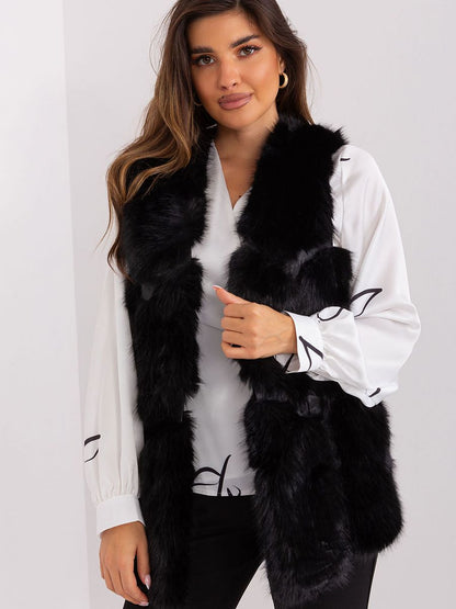 Faux Fur Gilet With Pockets