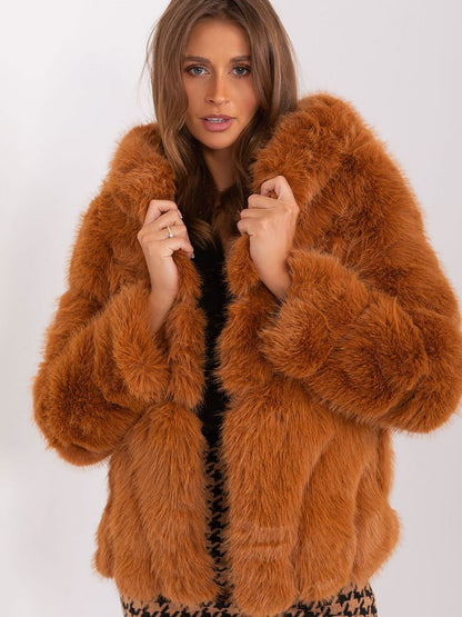 Fur Jacket AT: Luxurious Fur Coat with Protective Hood