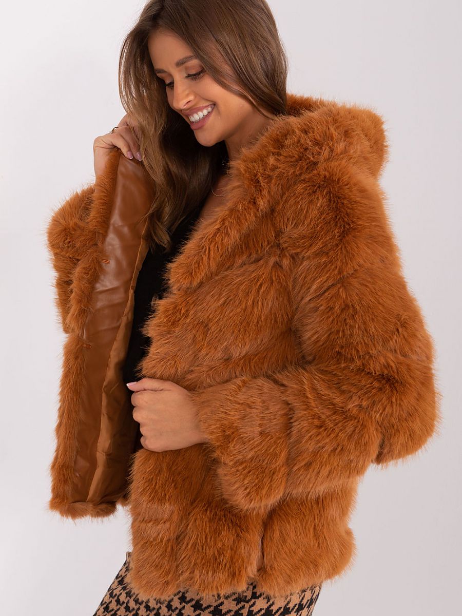 Fur Jacket AT: Luxurious Fur Coat with Protective Hood