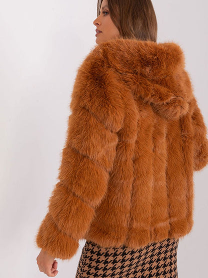 Fur Jacket AT: Luxurious Fur Coat with Protective Hood