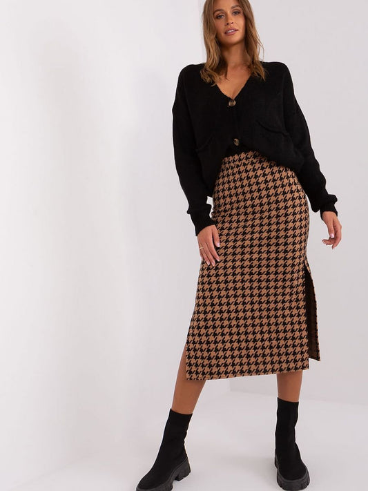 Charmed Peplum Knit Midi Skirt