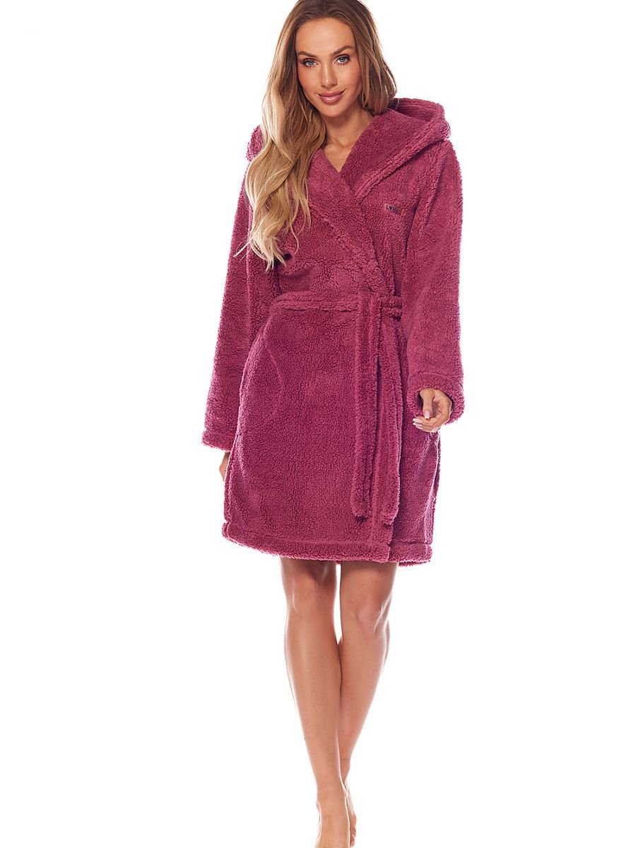 L&L Collection Women's Hooded Bathrobe