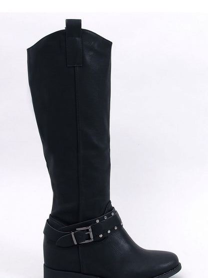 Buskin Boots Inello with Cowboy Style Buckle and Studs