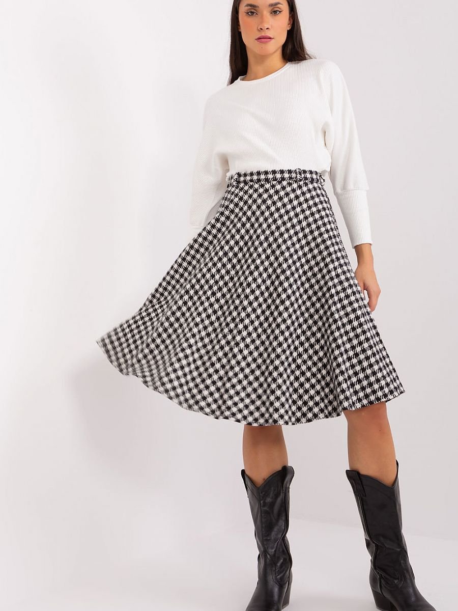 Elegant Wool Blend Peplum Skirt