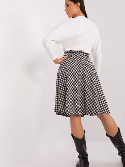 Elegant Wool Blend Peplum Skirt