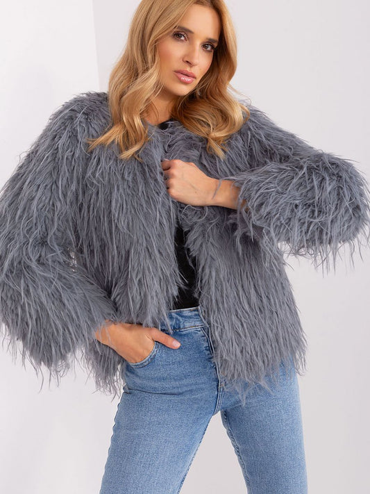 Jacket with Fur-Trimmed Elegance