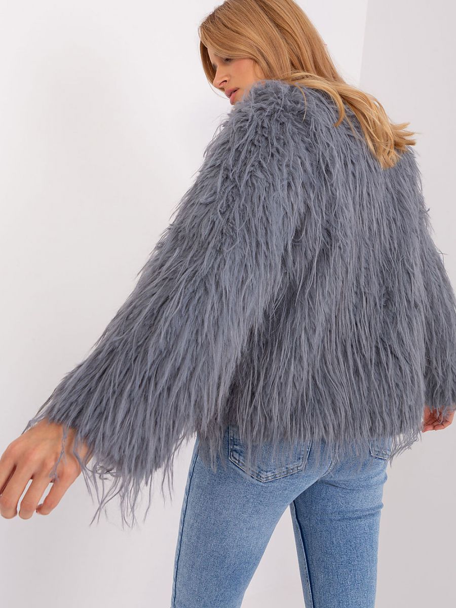 Jacket with Fur-Trimmed Elegance