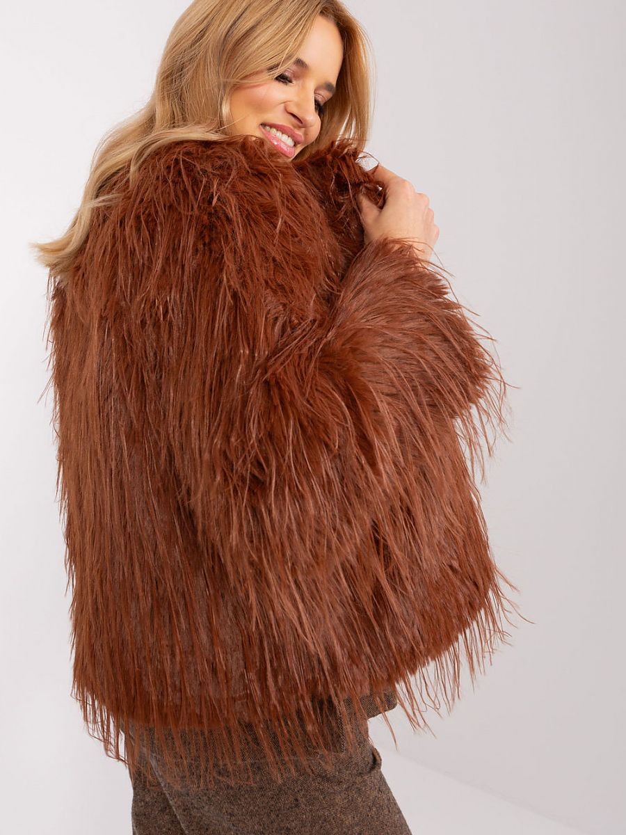 Jacket AT - Sophisticated Fur-Trimmed Transitional Coat