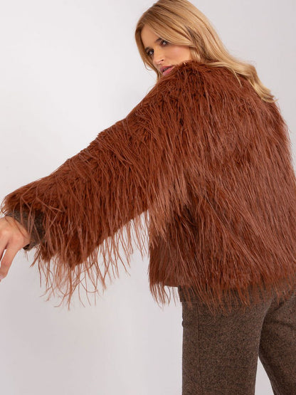 Jacket AT - Sophisticated Fur-Trimmed Transitional Coat