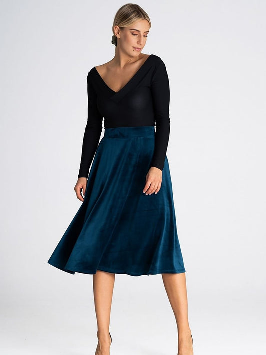 Elegant Midi Skirt with Elastic Waist