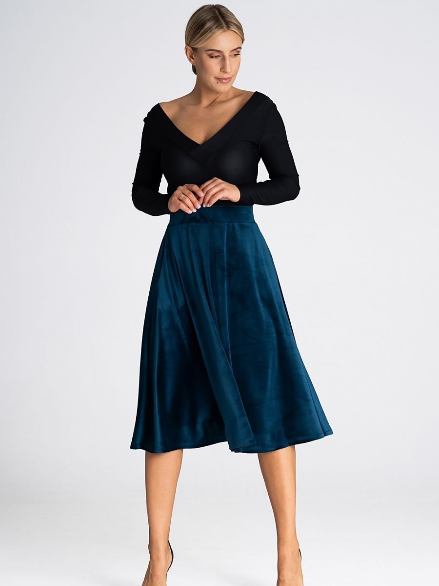 Elegant Midi Skirt with Elastic Waist