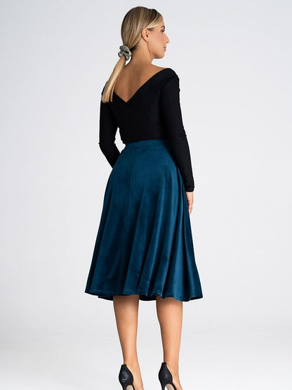 Elegant Midi Skirt with Elastic Waist