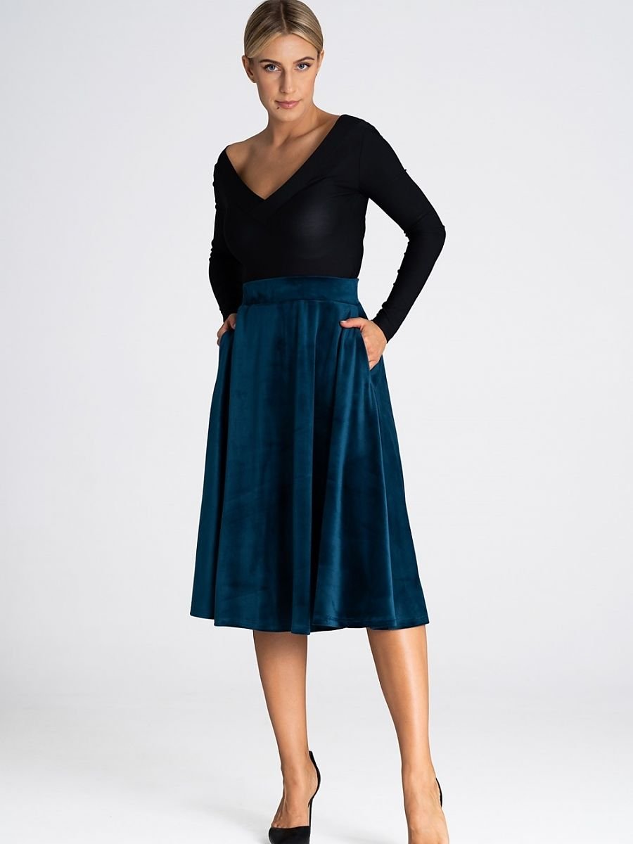 Elegant Midi Skirt with Elastic Waist