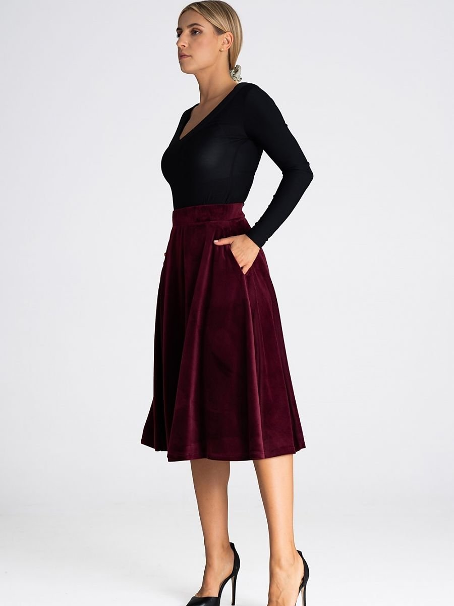 Refined Calf-Length Midi Skirt