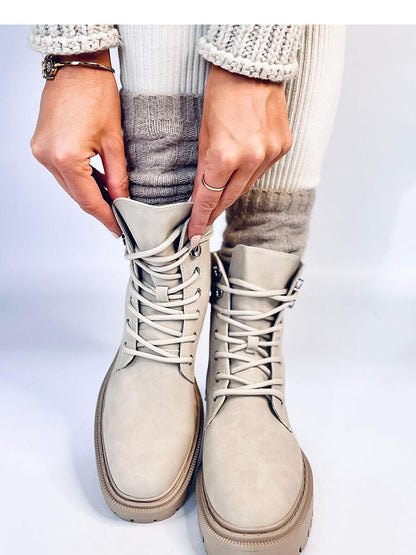 Inello Lace-Up Boots with Zipper Closure