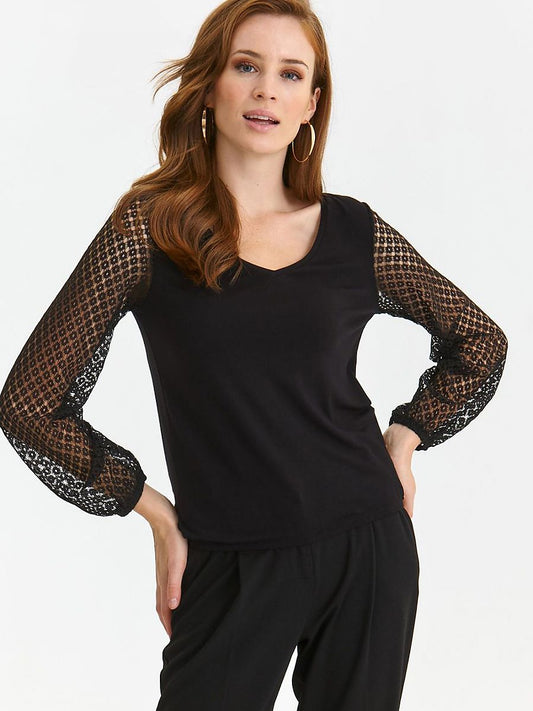 Charming Heart-Neckline Women's Blouse