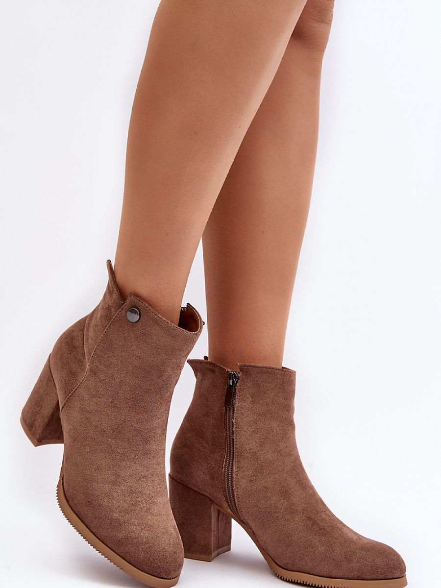 Step in Style Brown Eco-Suede Women's Boots with Stiletto Heel