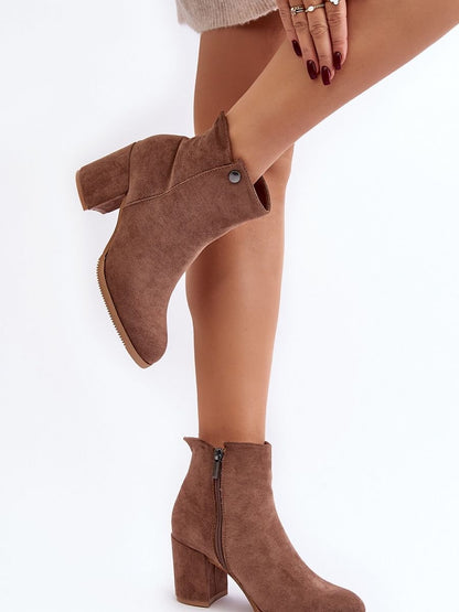 Step in Style Brown Eco-Suede Women's Boots with Stiletto Heel