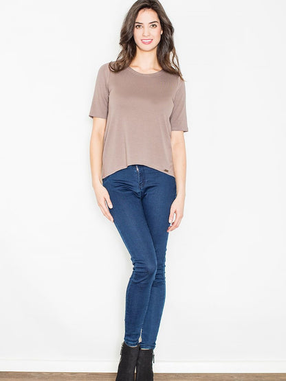 Figl Elegant Asymmetrical Cut Blouse