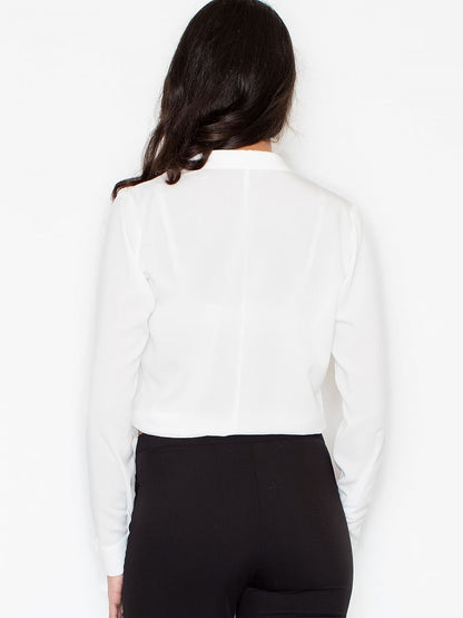 Elegant Thin Crepe Waist-Tied Blouse