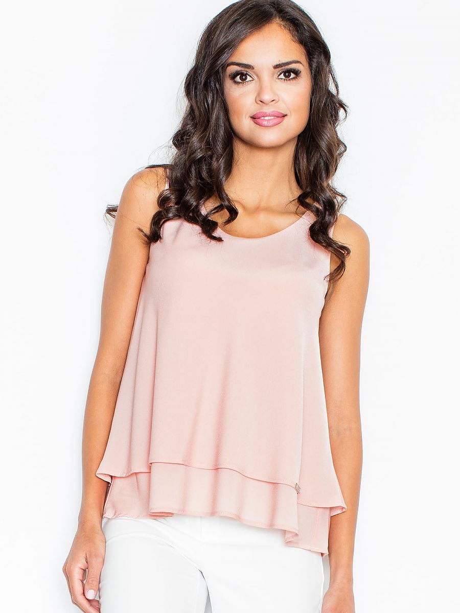 Figl Sleeveless Double-Breasted Blouse