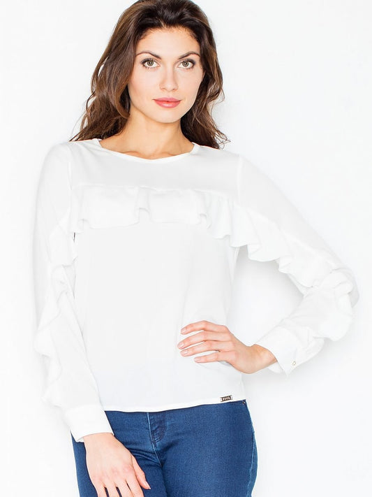 Frilled Long Sleeve Blouse