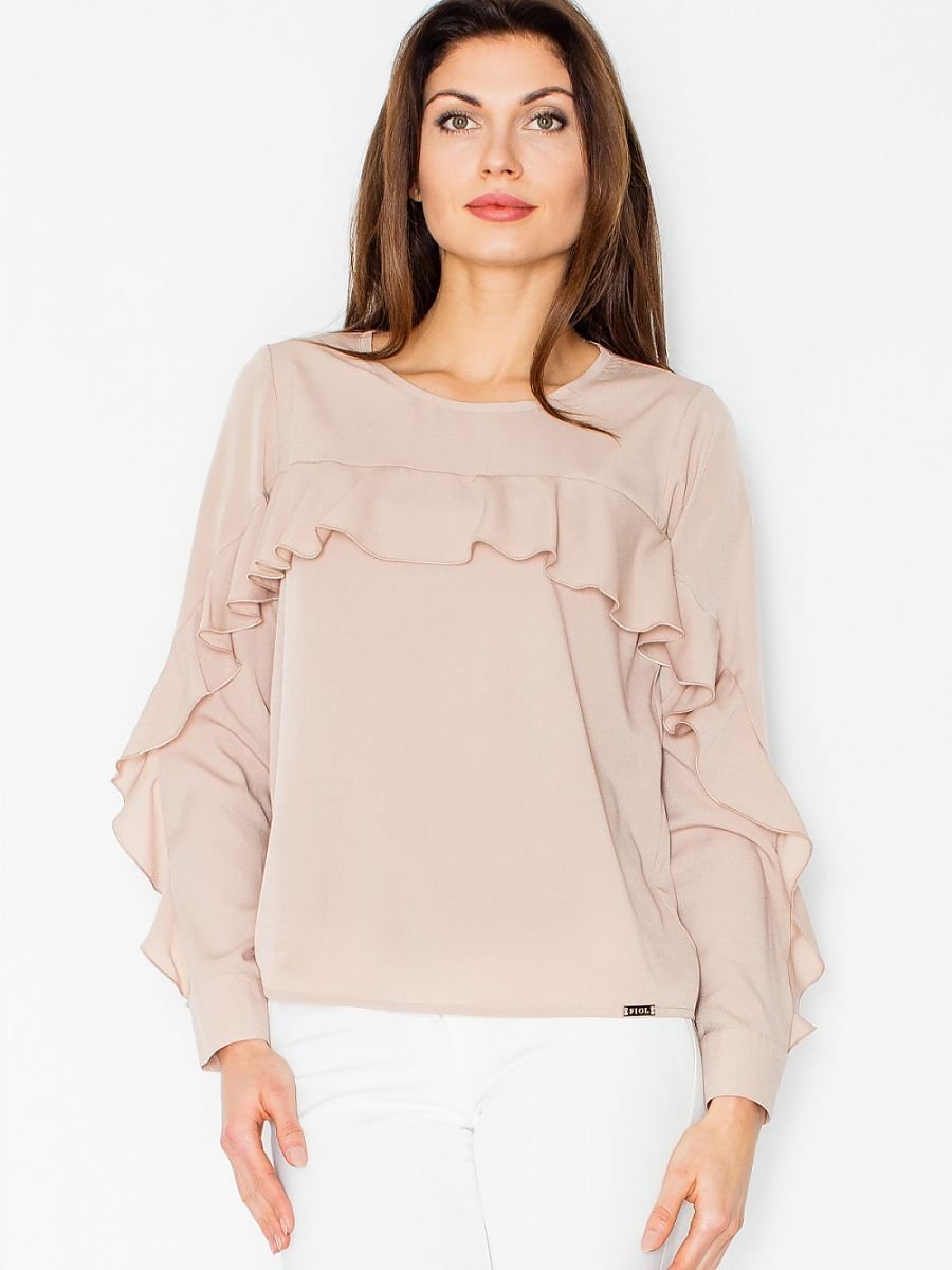 Frilled Long Sleeve Blouse