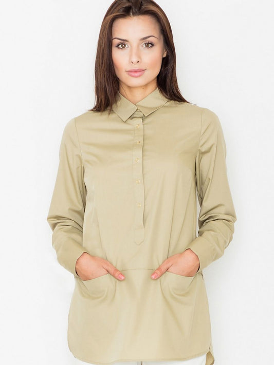 Extended Long Sleeve Blouse