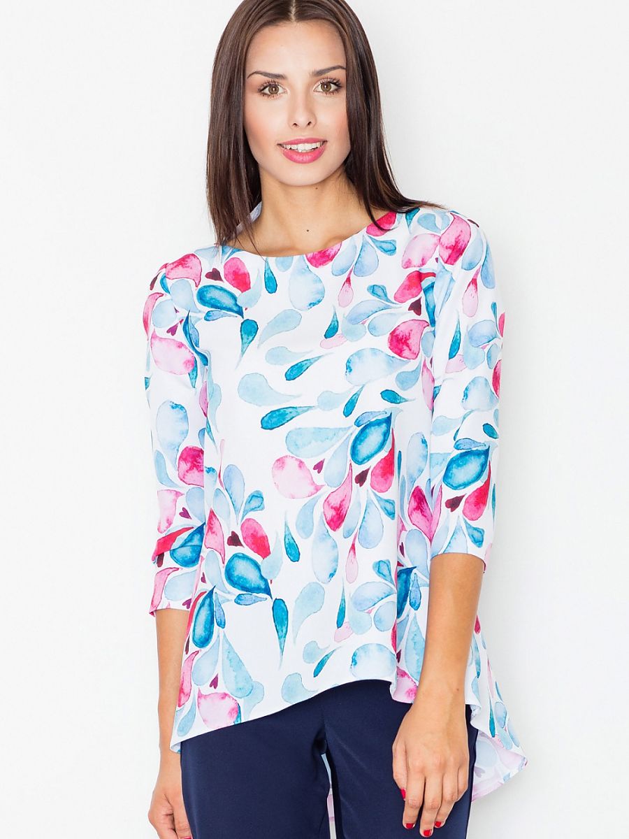 Figl Colorful Knitwear Blouse