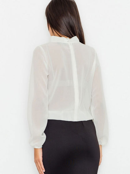 Figl Long Sleeve Blouse with Cheese Neckline