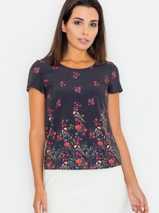 Floral Short Sleeve Blouse