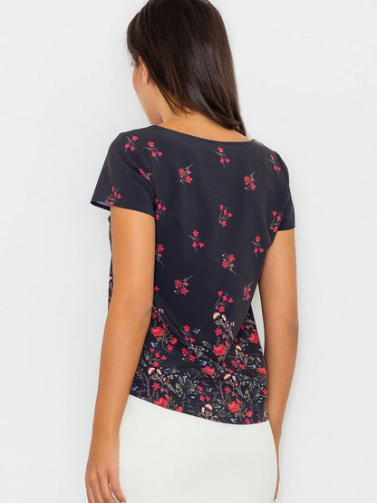 Floral Short Sleeve Blouse