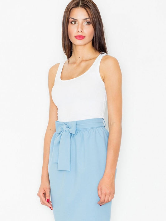 Skirt Figl - Elegant Pencil Skirt with Customizable Waist Sash