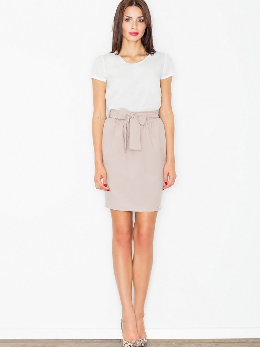 Sophisticated Pencil Skirt with Sash Accent