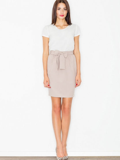 Sophisticated Pencil Skirt with Sash Accent