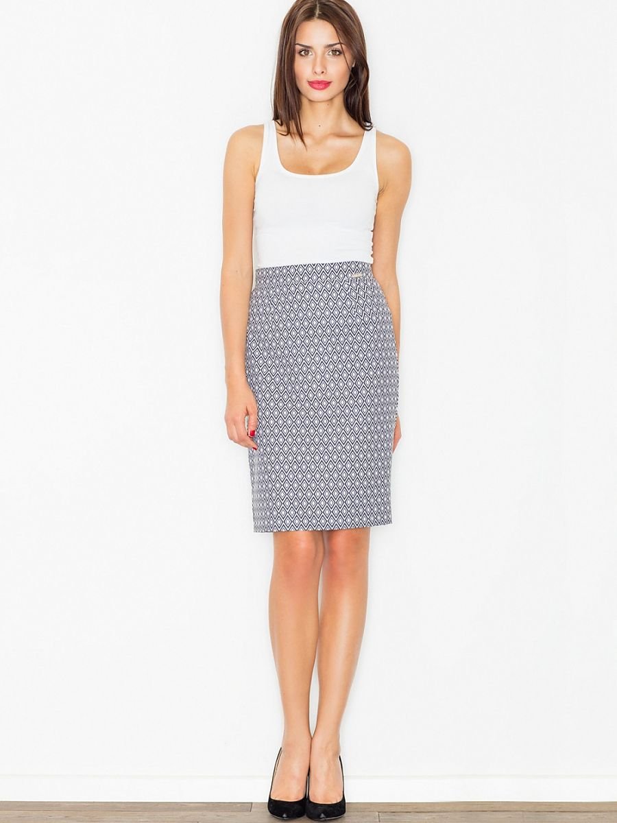 Elegant Patterned Pencil Skirt