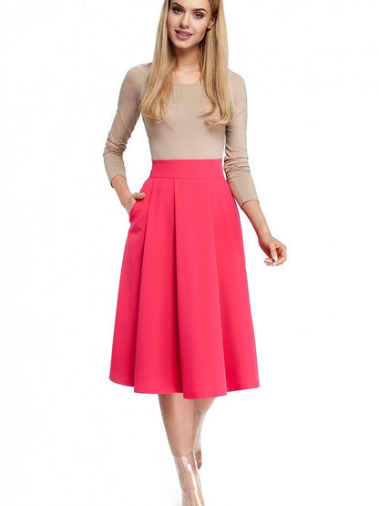 Feminine Flare Knee-Length Skirt