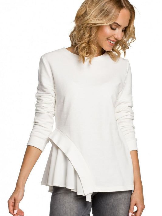 Asymmetric Ribbed Knit Blouse