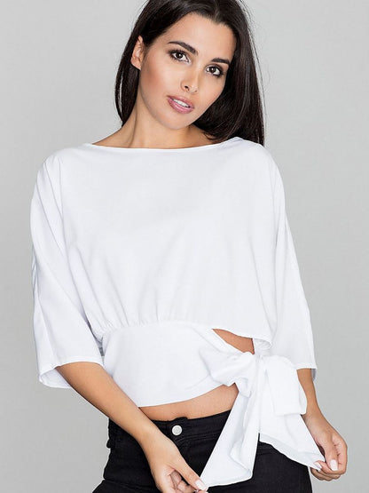 Airy Waist-Tied Summer Blouse