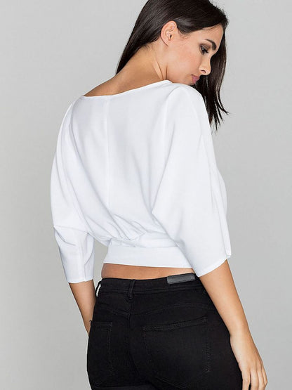 Airy Waist-Tied Summer Blouse