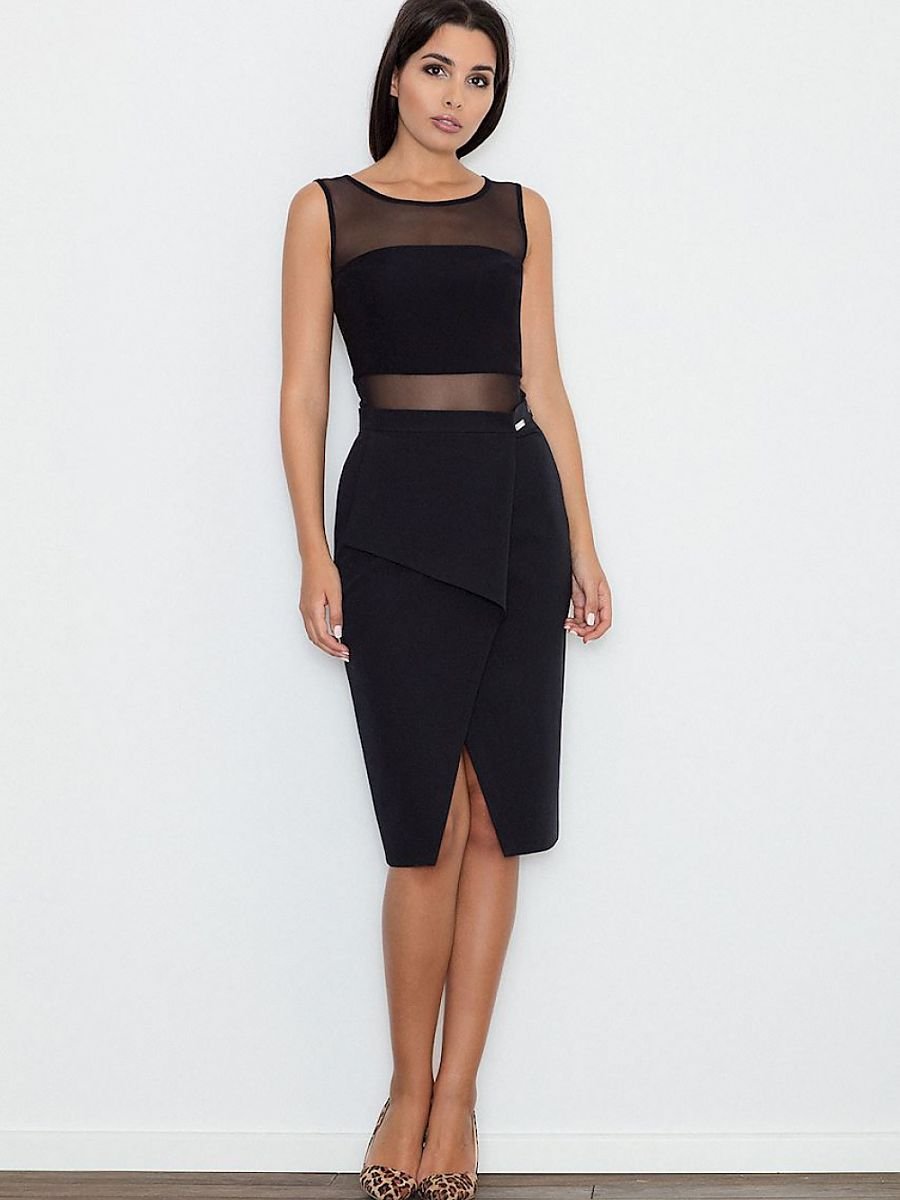 Elegant High-Waisted Figl Skirt